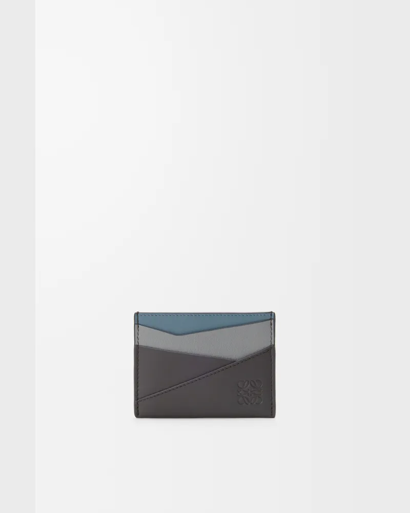 Loewe Puzzle Plain Cardholder In Leather skin Hombre Asphalt