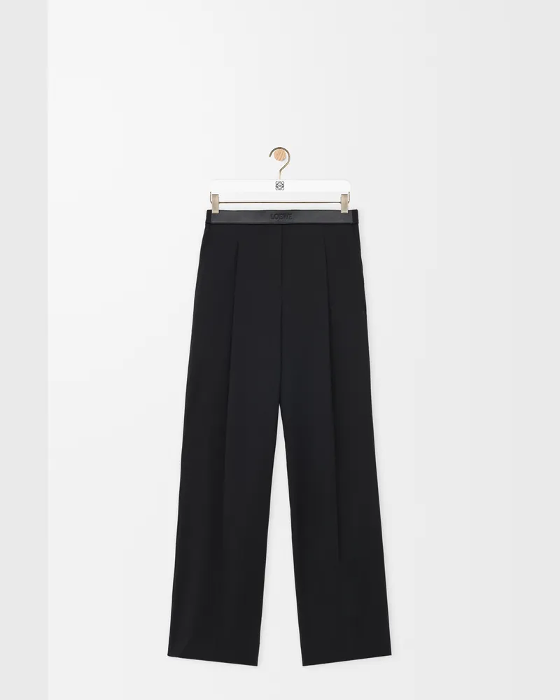 Loewe Trousers In Wool Size Mujer Black