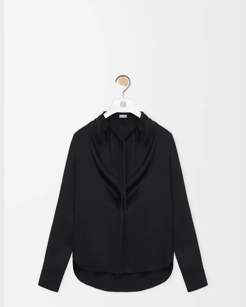 Loewe Blouse In Silk Size Mujer Black