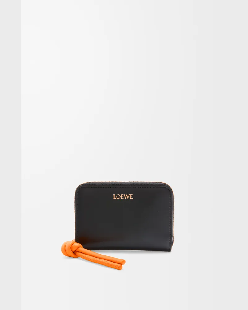 Loewe Zipped Coin Purse In Shiny Nappa Leather skin Mujer Black