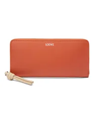 Loewe Luxury Knot zip around wallet in shiny nappa calfskin Maple