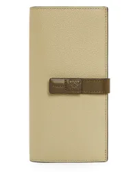 Loewe Luxury Large vertical wallet in grained calfskin Sage