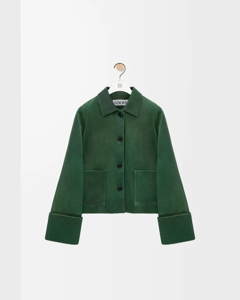 Loewe Turn-up Jacket In Nappa Lambskin Size Mujer Dark