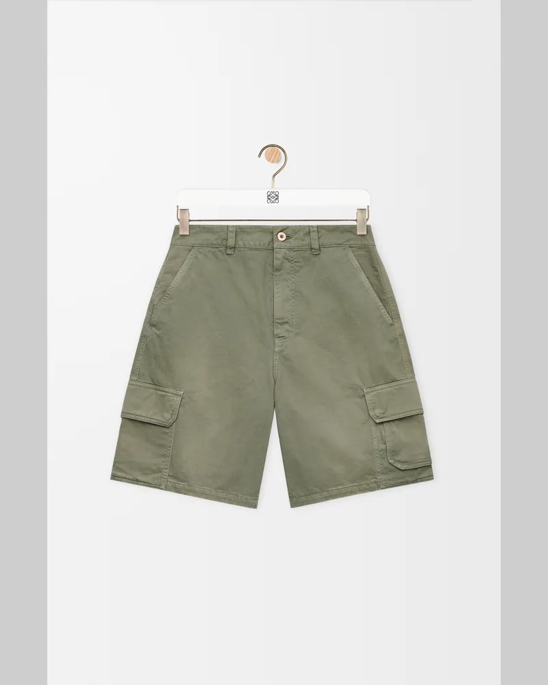 Loewe Cargo Shorts In Cotton Size Hombre Sage