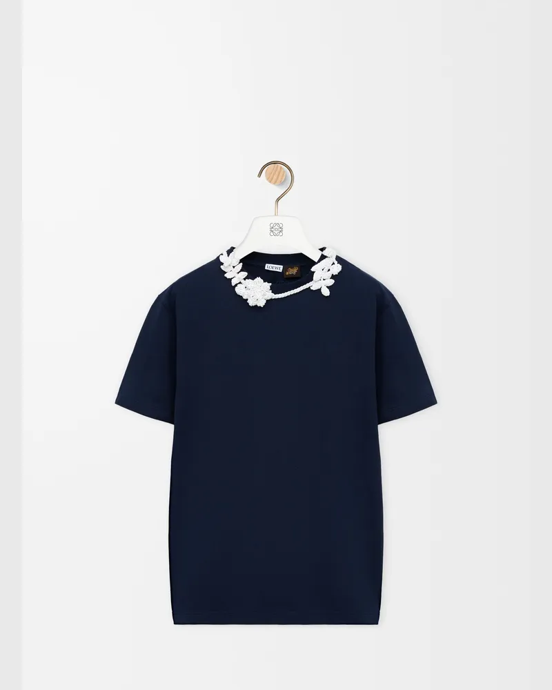 Loewe Regular Fit T-shirt In Cotton Size Mujer Navy