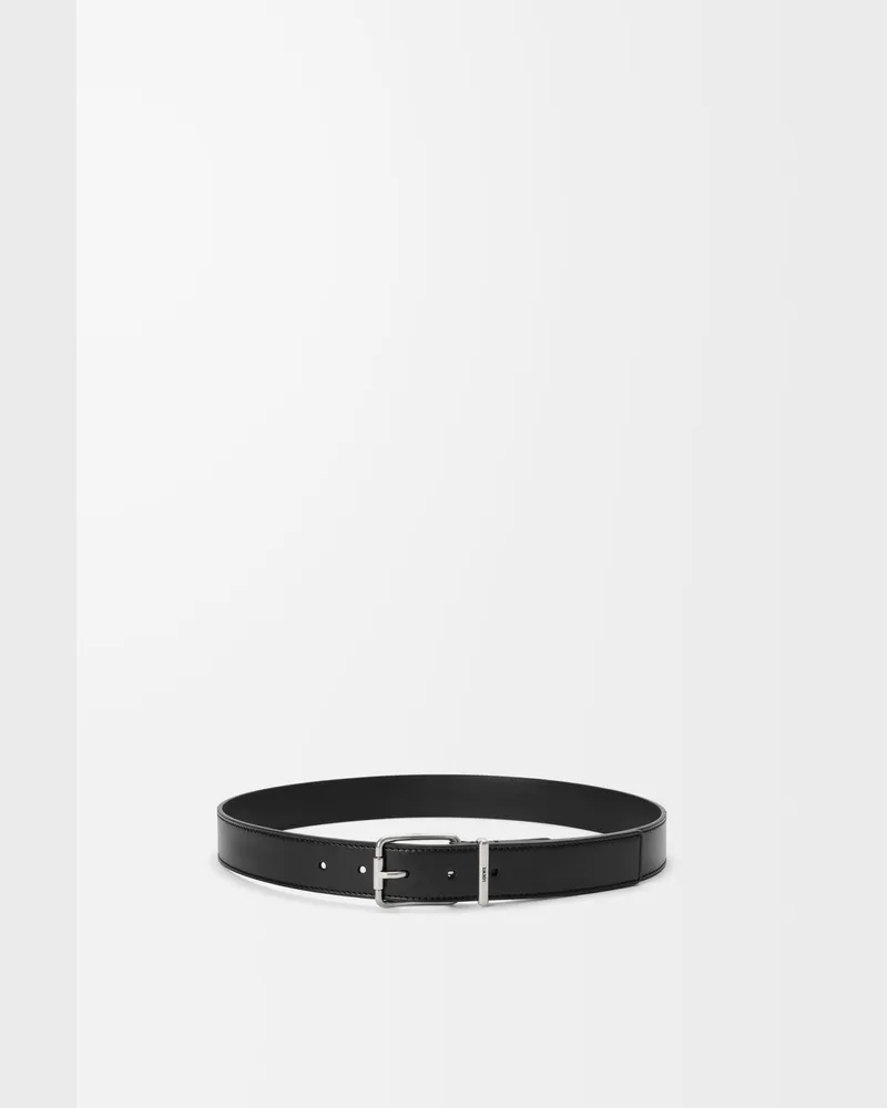 Loewe Essential Belt In Shiny Sleek Leather skin Size Hombre Black