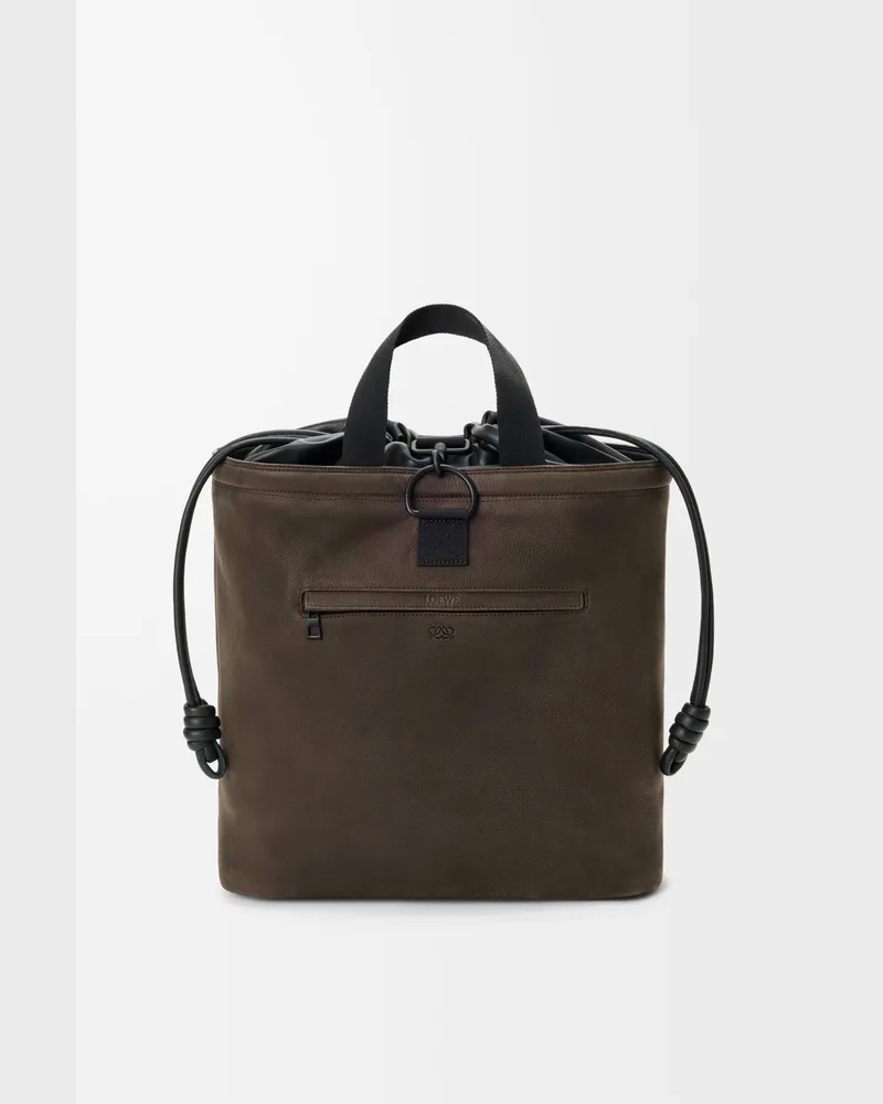 Loewe Squad Backpack In Nubuck Hombre Khaki