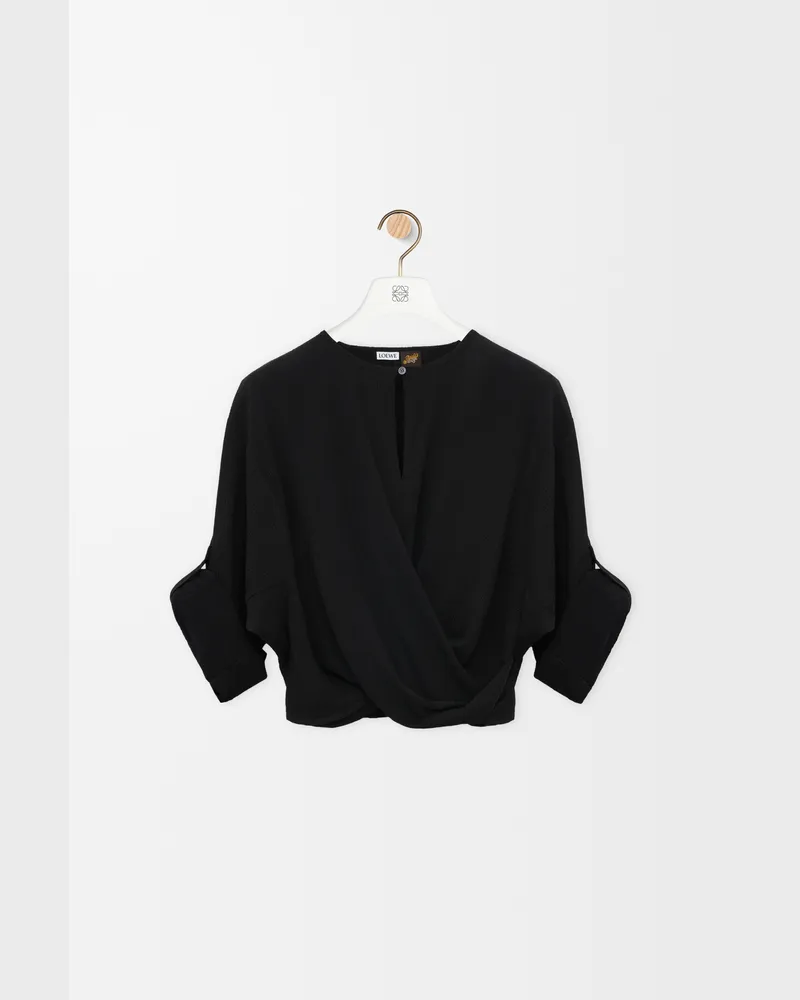 Loewe Blouse In Cotton And Silk Size Mujer Black