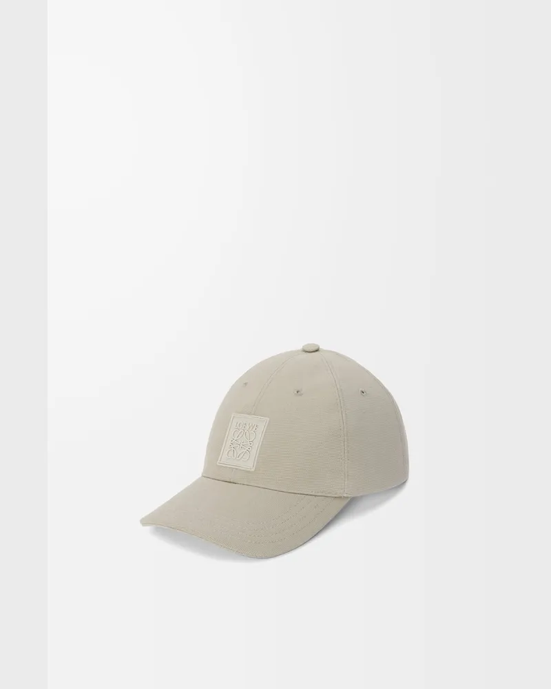 Loewe Patch Cap In Canvas Size Hombre Shell