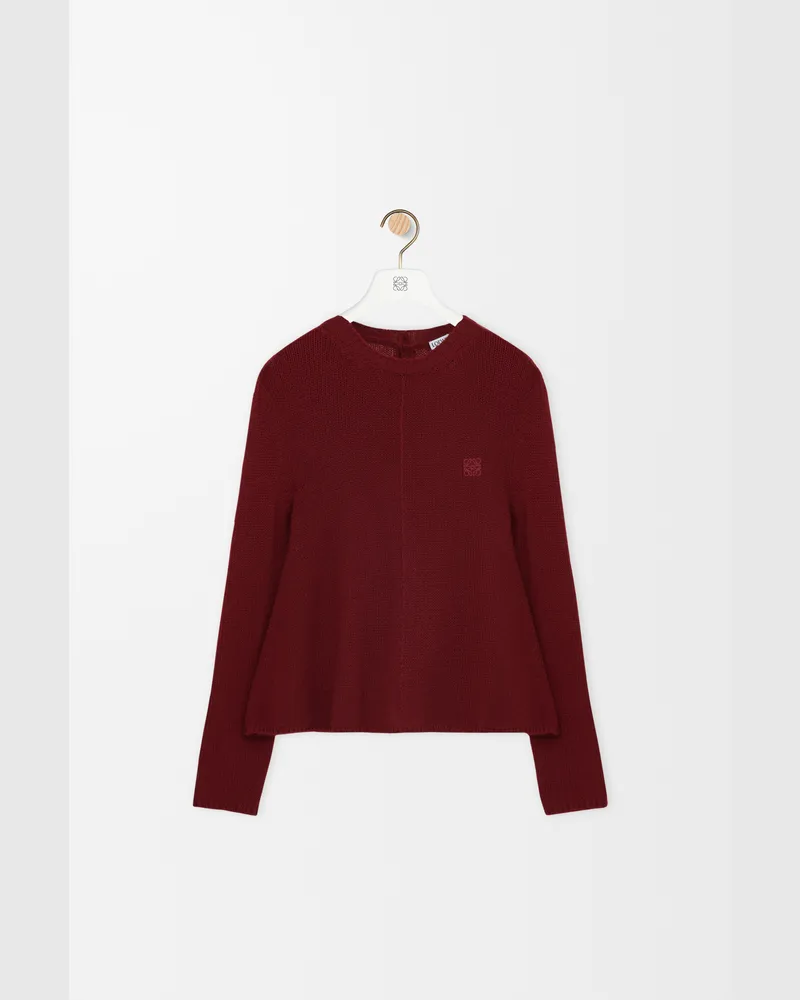 Loewe Sweater In Cashmere Size Mujer Burgundy