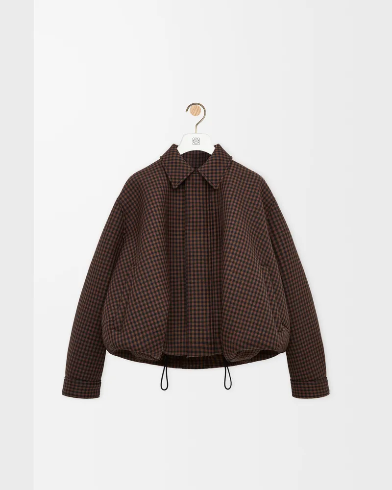 Loewe Drawstring Jacket In Wool Size Mujer Brown