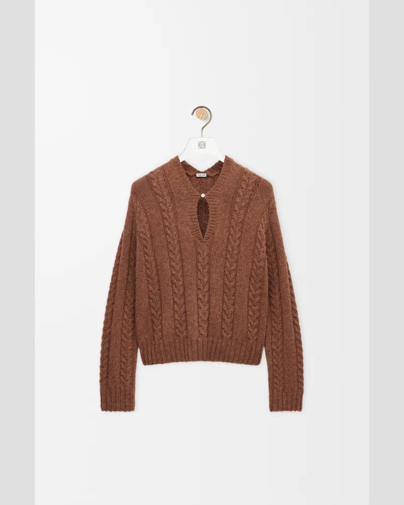 Loewe Sweater In Wool Size Mujer Brown