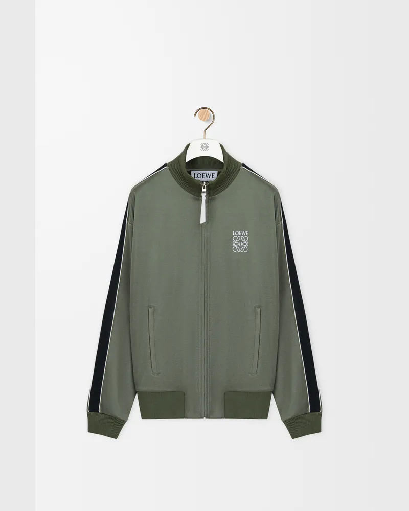 Loewe Tracksuit Jacket In Technical Jersey Size Hombre Khaki