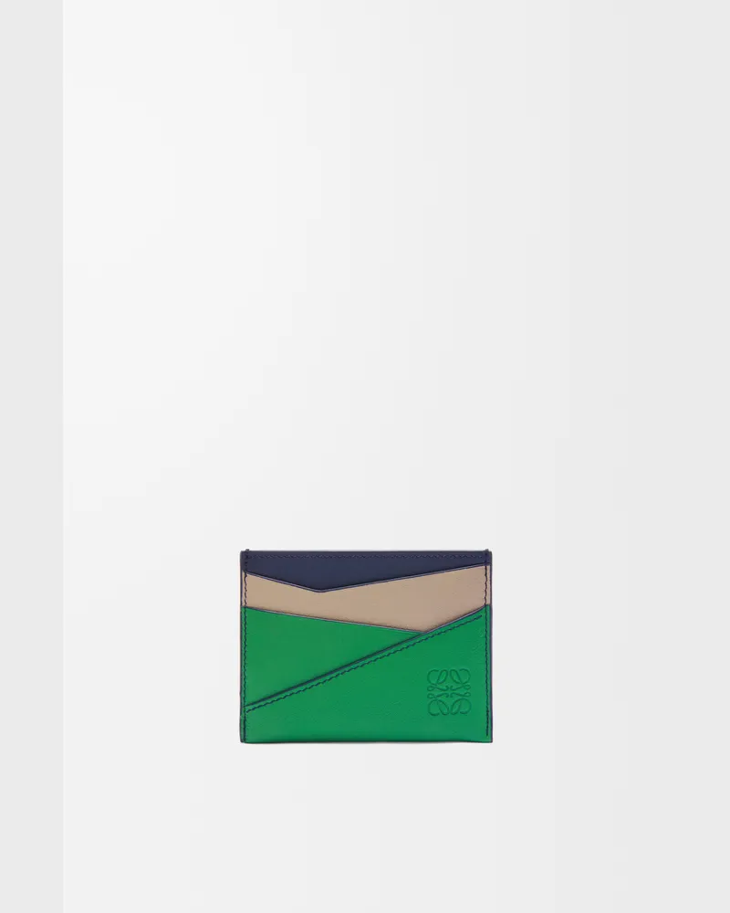 Loewe Puzzle Plain Cardholder In Leather skin Hombre Sand