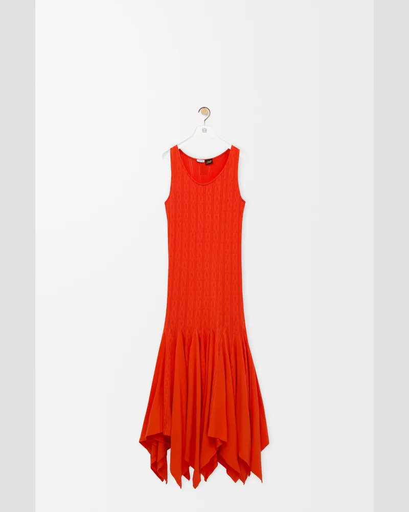 Loewe Tank Dress In Cotton Size Mujer Orange