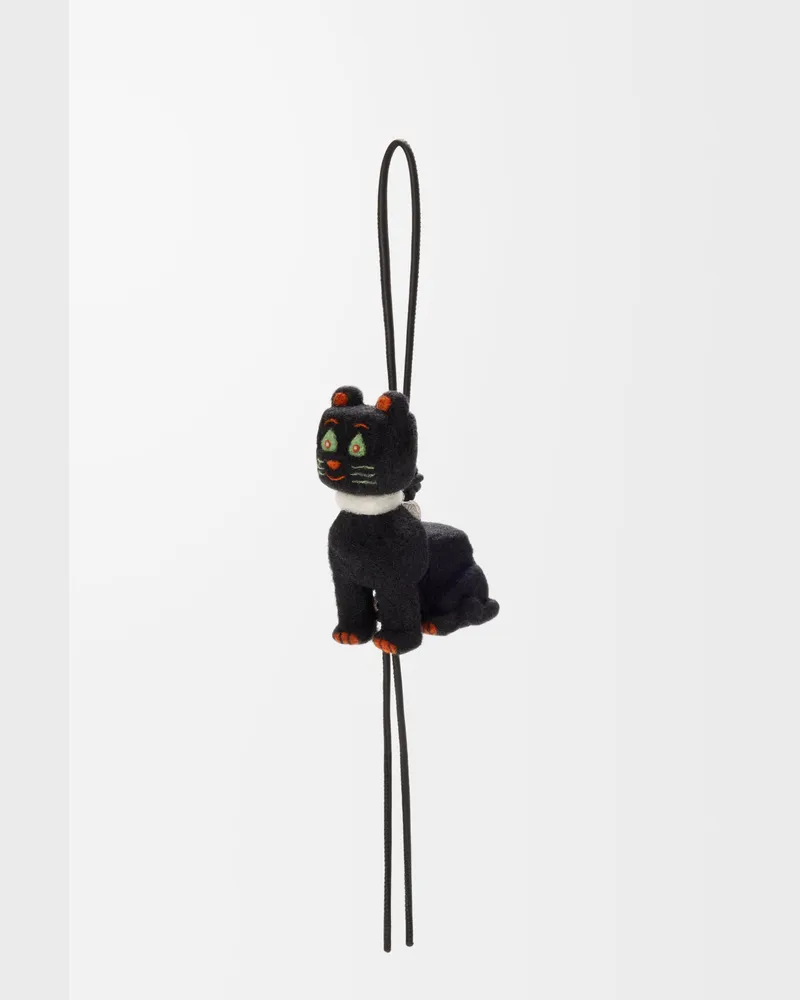 Loewe Futurist Cat Charm In Felt Mujer Black