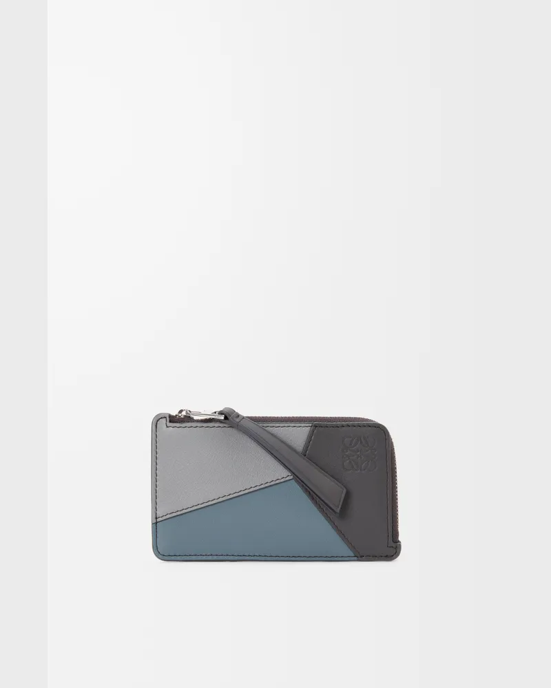 Loewe Puzzle Coin Cardholder In Leather skin Hombre Asphalt