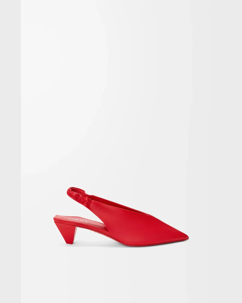 Loewe Origami Cubic Slingback In Lambskin Size Mujer Red