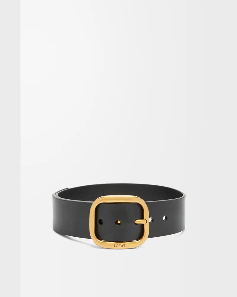 Loewe Rounded Soft Belt In Leather skin Size Mujer Black