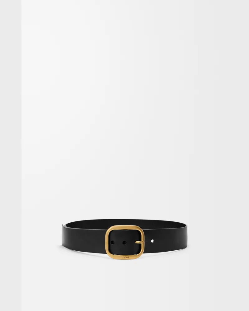 Loewe Rounded Soft Belt In Leather skin Size Mujer Black