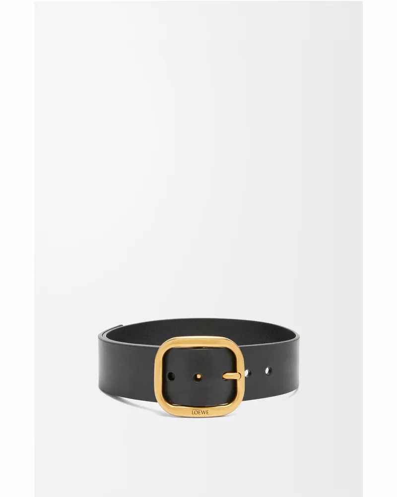 Loewe Rounded Soft Belt In Leather skin Size Mujer Black
