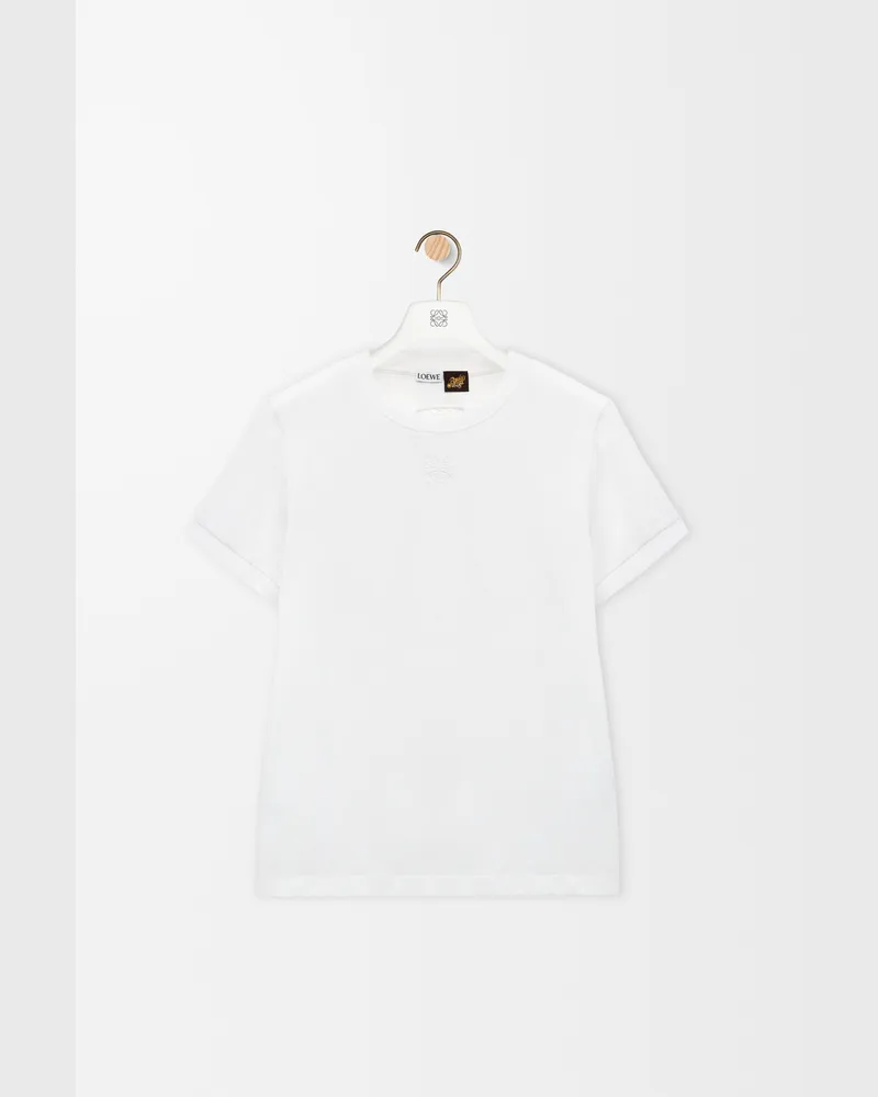 Loewe Lace T-shirt In Cotton Size Mujer White