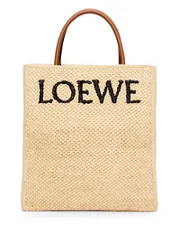 Loewe Luxury Standard A4 Tote bag in raffia Natural