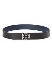 Loewe Luxury Reversible Anagram belt in smooth calfskin Ocean