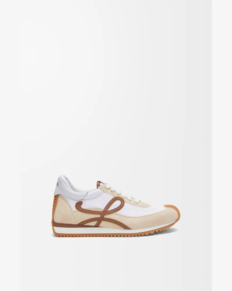 Loewe Flow Runner 2.0 In Nylon And Suede Size Mujer Chocolate