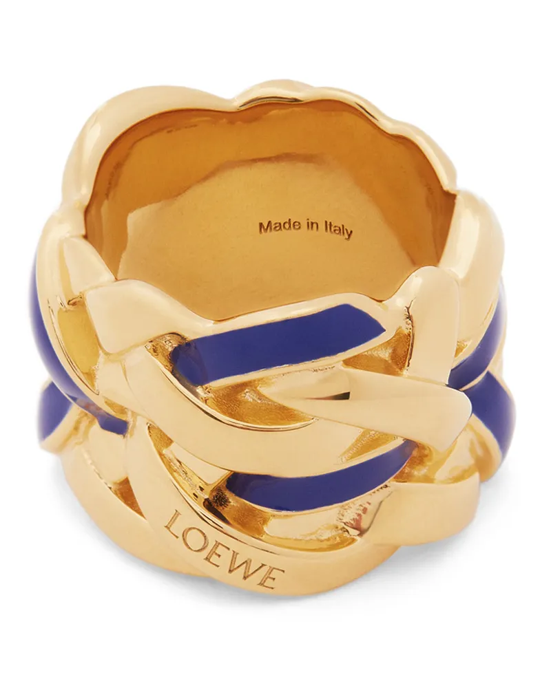 Loewe Luxury Nest ring in sterling silver and enamel Gold