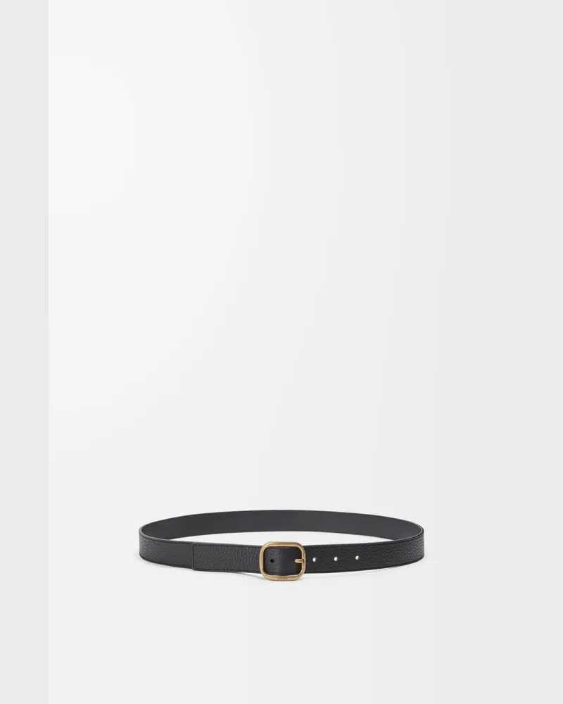 Loewe Rounded Soft Belt In Supple Grained Leather skin Size Mujer Black