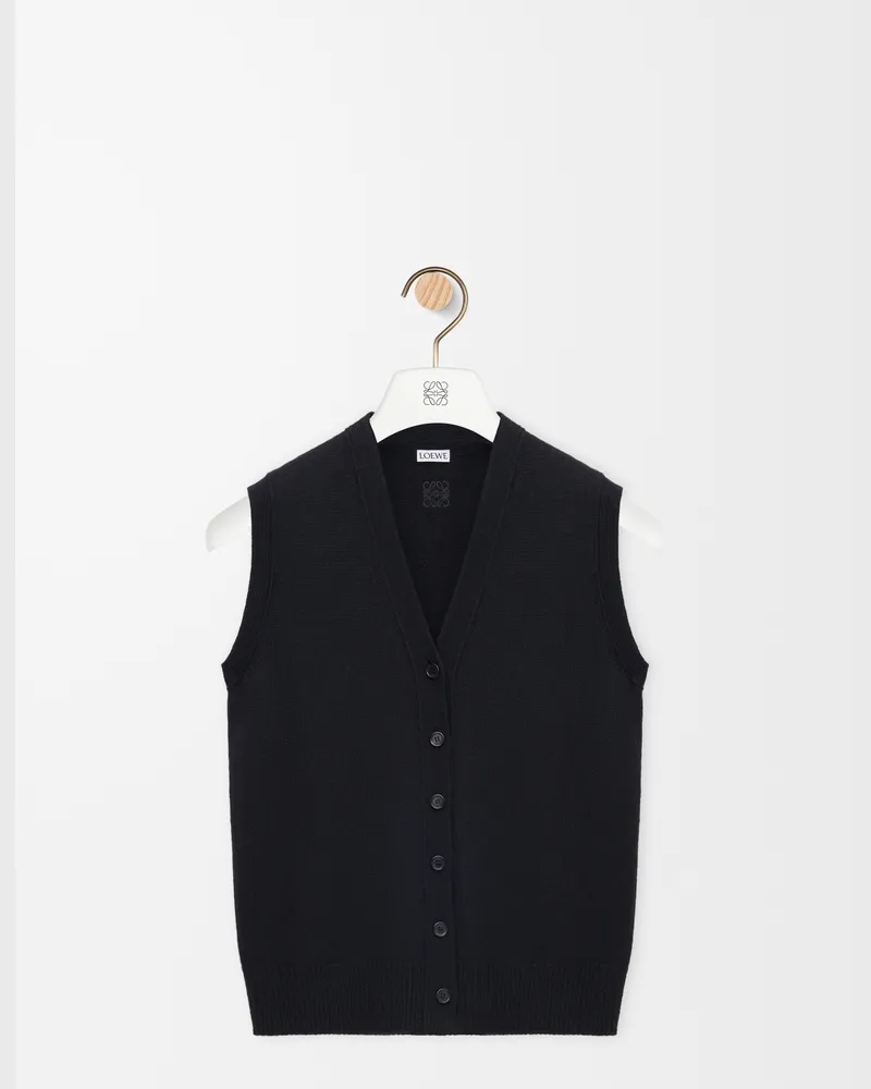 Loewe Vest In Wool Size Mujer Black