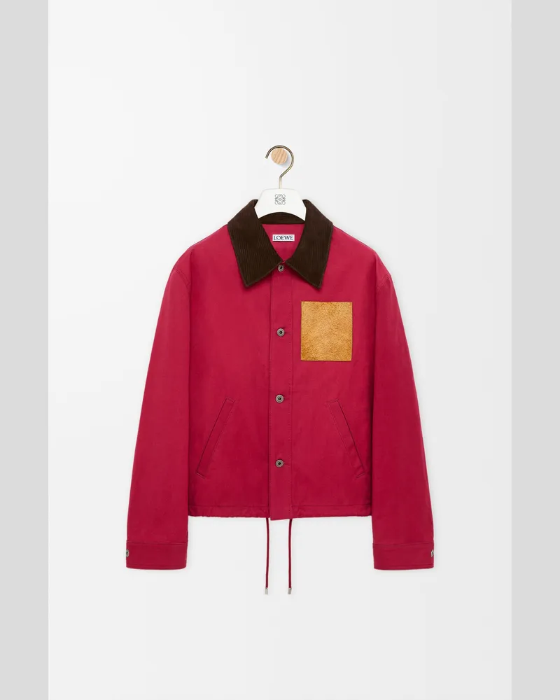 Loewe Workwear Jacket In Cotton Size Hombre Red