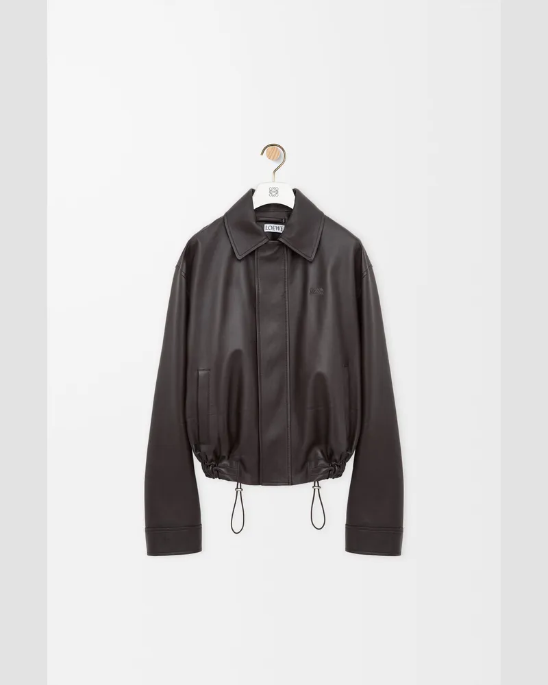 Loewe Drawstring Jacket In Nappa Lambskin Size Hombre Dark