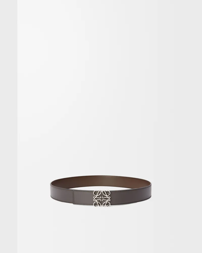 Loewe Reversible Anagram Belt In Leather skin Size Hombre Dark