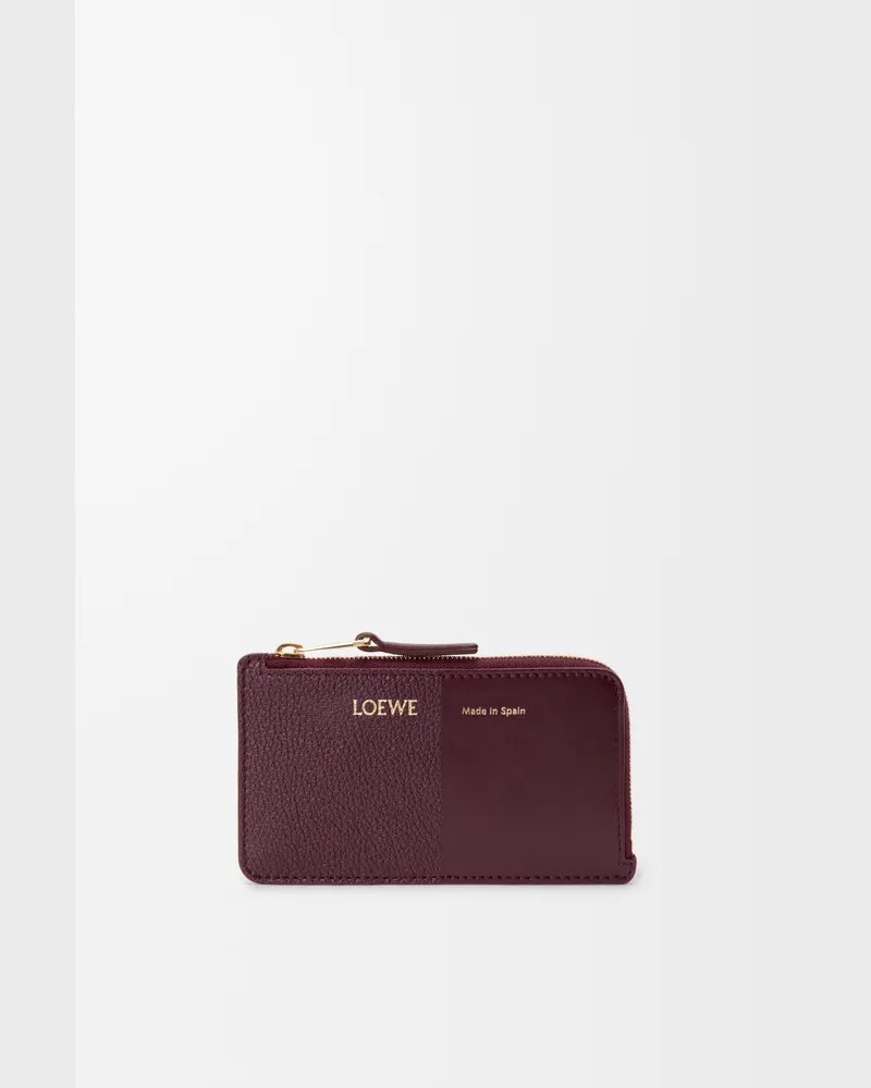 Loewe Coin Cardholder In Smooth And Grained Leather skin Mujer Dark