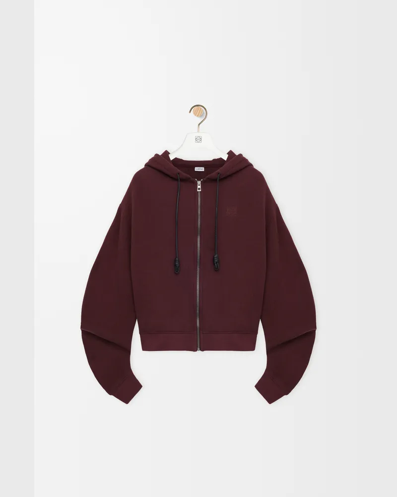 Loewe Flamenco Hoodie In Cotton And Cashmere Size Mujer Dark