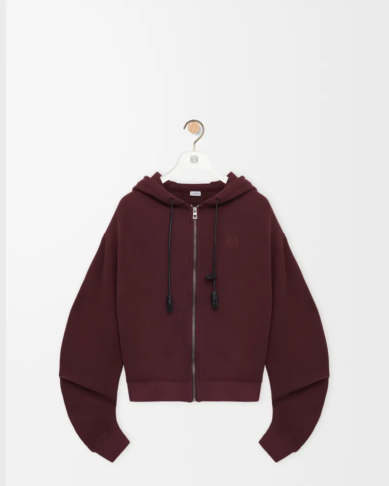 Loewe Flamenco Hoodie In Cotton And Cashmere Size Mujer Dark