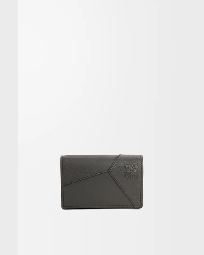 Loewe Puzzle Business Cardholder In Leather skin Hombre Dark