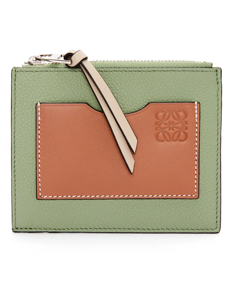 Loewe Luxury Large coin cardholder in soft grained calfskin Rosemary