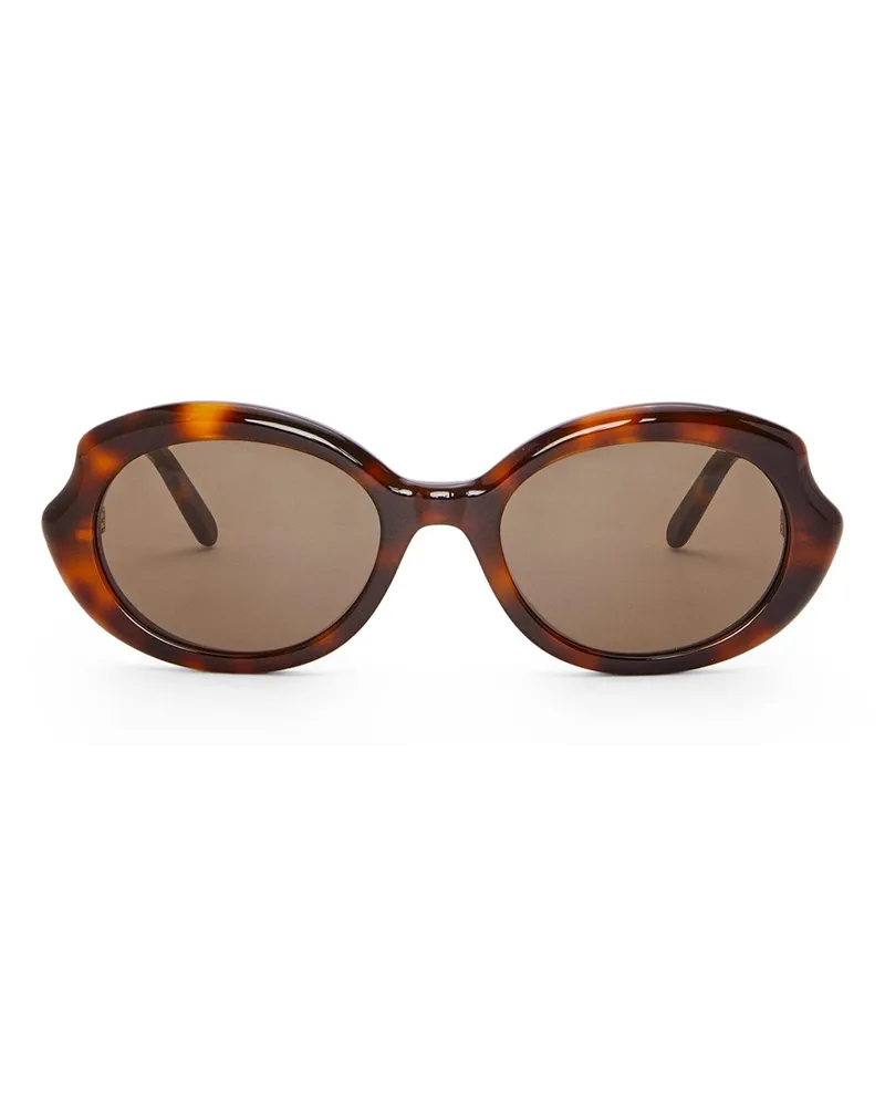 Loewe Luxury Mini Oval Slim sunglasses Havana