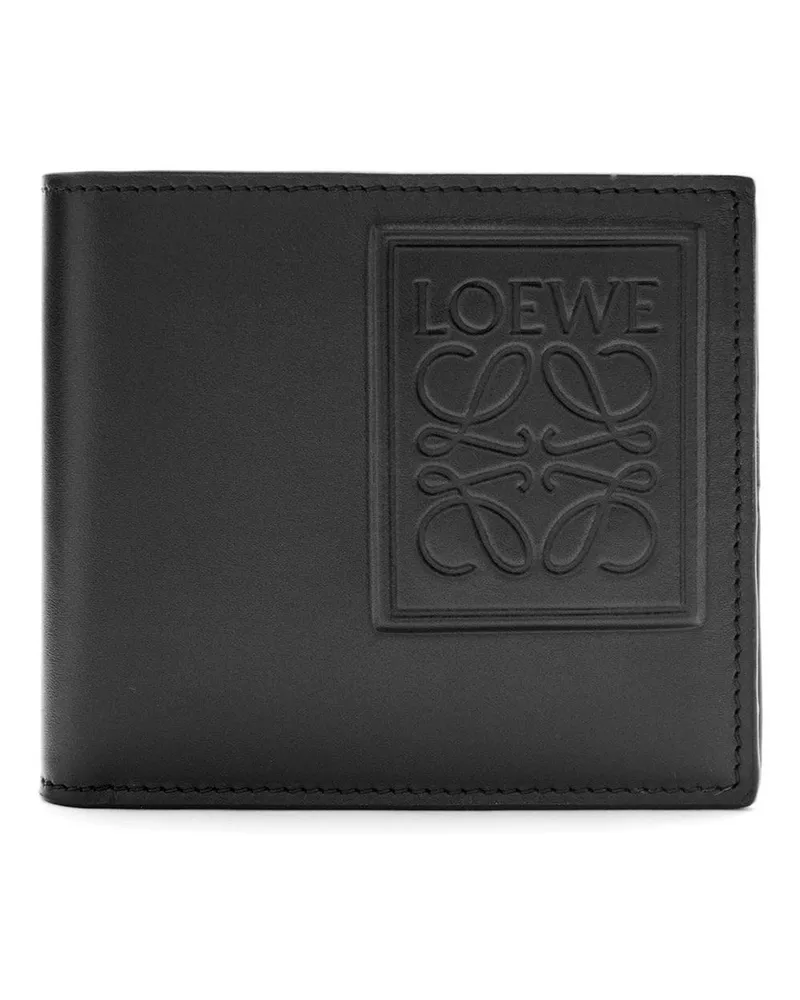 Loewe Luxury Bifold Wallet In Satin Calfskin Black