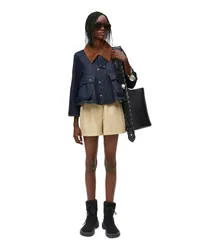 Loewe Luxury Trapeze jacket in denim Raw