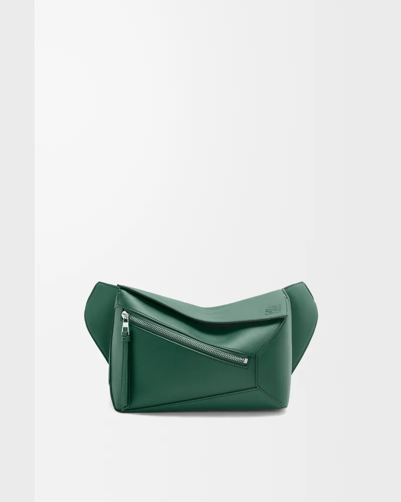 Loewe Small Puzzle Bumbag In Leather skin Hombre Evergreen