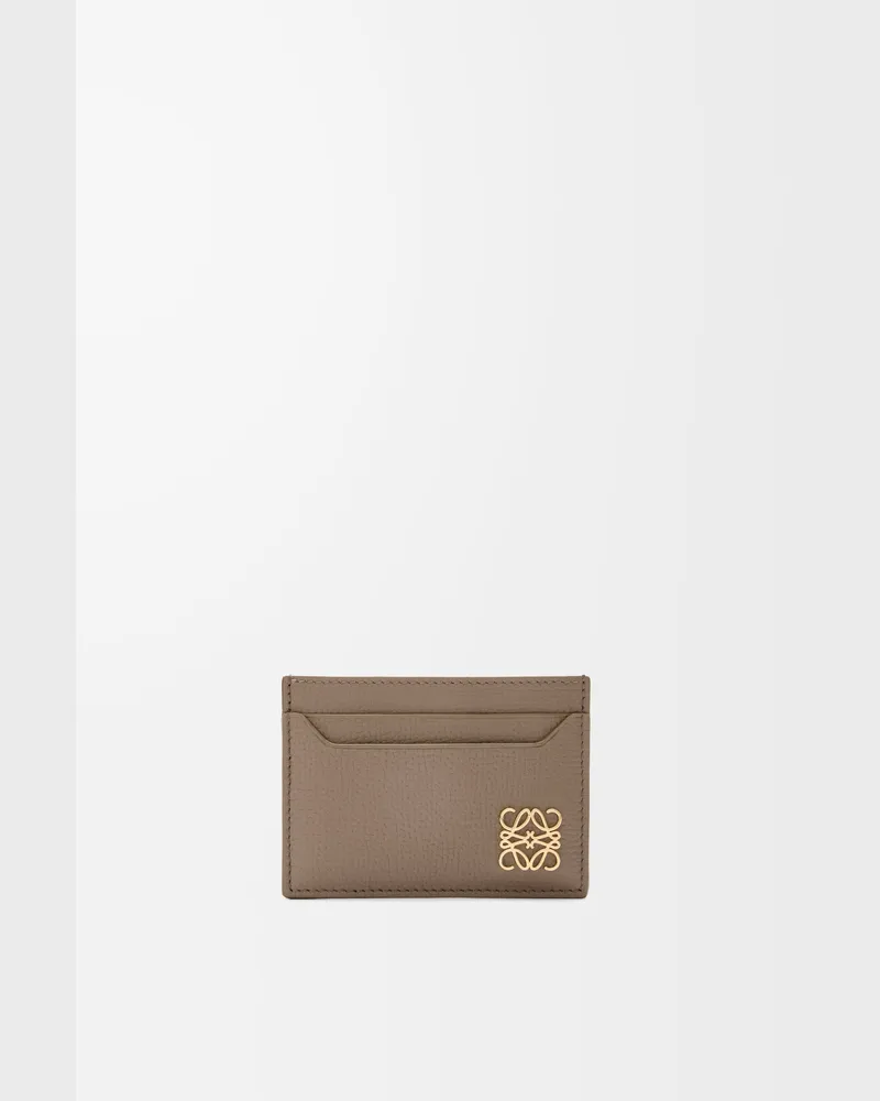 Loewe Anagram Plain Cardholder In Pebble Grained Leather skin Mujer Taupe