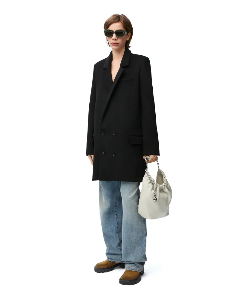 Loewe Luxury Tailored coat in wool Black