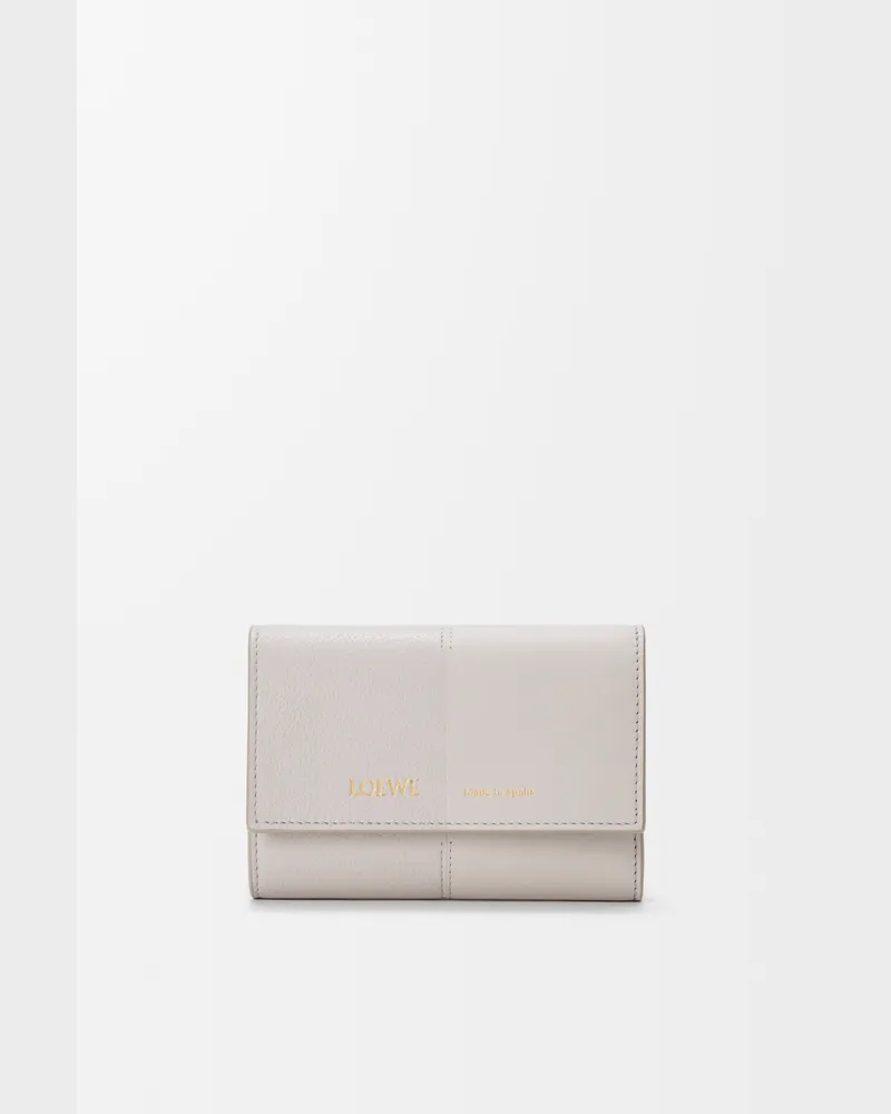 Loewe Small Vertical Wallet In Smooth And Grained Leather skin Mujer Light