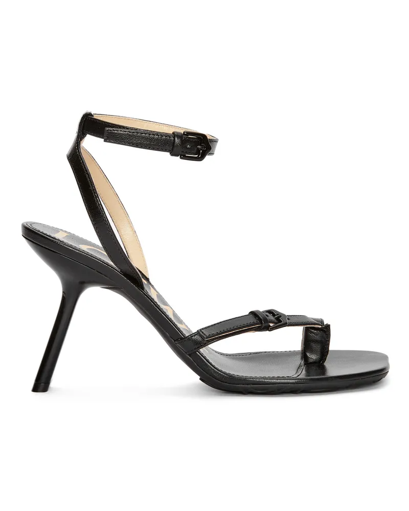 Loewe Luxury Petal stiletto sandal in lambskin Black