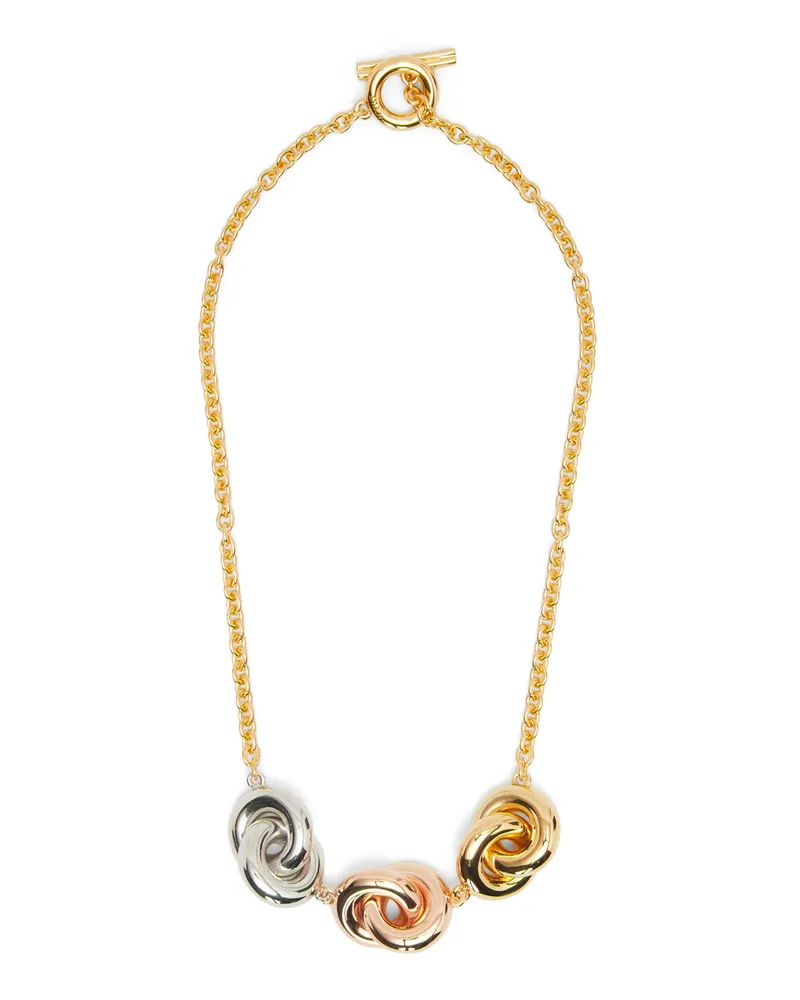 Loewe Luxury Donut trio link necklace in sterling silver Silver