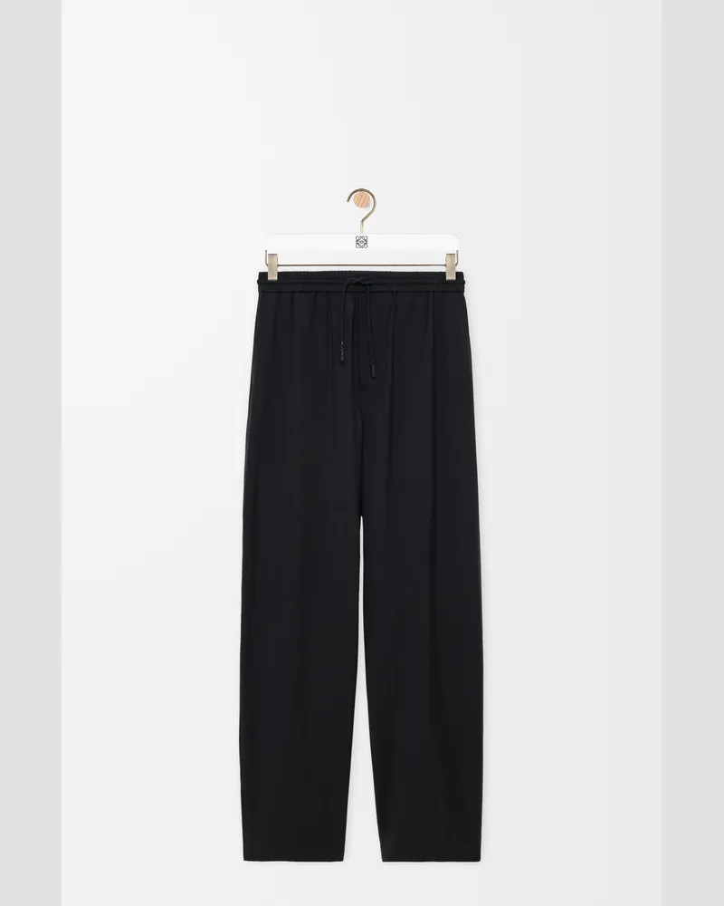 Loewe Drawstring Trousers In Wool Size Hombre Black